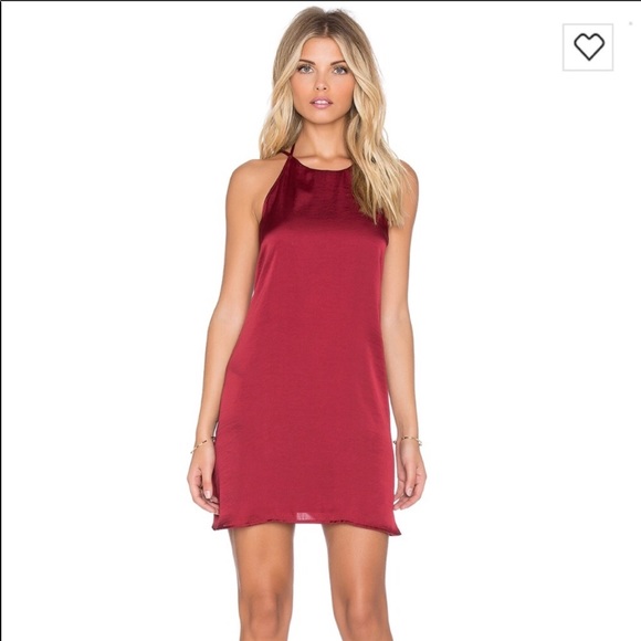 Show Me Your MuMu Dresses & Skirts - Show Me Your Mumu Martini Mini in Ruby Silky Satin
